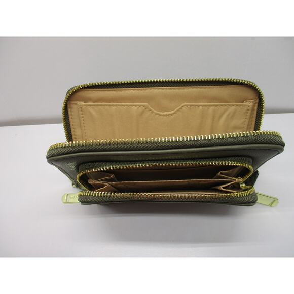 Enzo Angiolini Grey Faux Leather Snakeskin Detail Wallet Clutch - Picture 8 of 9